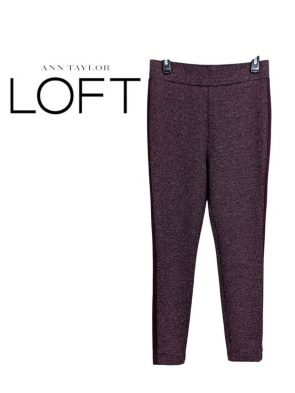 Lou & Grey for LOFT Burgundy Ponte Knit Riding Pants - Size Medium Womens M